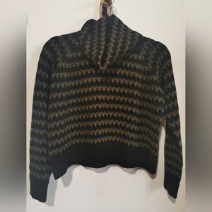 John + Jenn Black and Olive Green Turtleneck